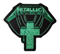 Metallica Master of Puppets Green Cross Standard Woven Patch Accessory Size