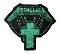Rock Off officially licensed products Metallica Master Of Puppets Green Cross Standard Woven Patch Accessory Size