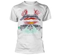 Metallica Master Of Puppets White T-Shirt OFFICIAL