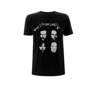 Metallica Men's 4 Faces Back Print Cotton T-Shirt in Black | Size: Large metallica Black L