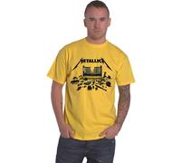 Metallica Men's 72 Seasons Simplified Cover Cotton T-Shirt in Yellow | Size: XL metallica Yellow XL