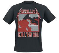 Metallica Men's Kill 'Em All_Men_BL_TS: S Regular Fit Crew Neck Short Sleeve T - Shirt, Black (Black Black), Small (Manufacturer Size:Small)