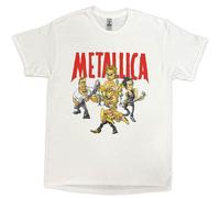 Metallica Men's Load Chavez Cartoon T-Shirt in White | Size: 2XL metallica White 2XL