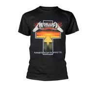 Metallica Men's Master of Puppets Cross T-Shirt Black L Black (Black Black)