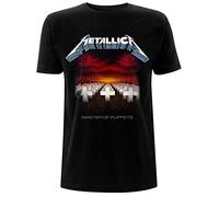 Metallica Men's Master of Puppets Tracks_Men_BL_TS:2XL Regular Fit Crew Neck Short Sleeve T - Shirt, Black (Black Black), XX-Large (Manufacturer Size:XX-Large)