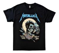Metallica Men's Sad But True Poster Cotton T-Shirt in Black | Size: Large metallica Black L