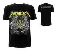 Metallica Men's Sanitarium BL_TS: L T-Shirt, Black (Black Black), Large (Size:Large)