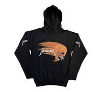 Metallica Men's Worn Pushead Flaming Skull Pull Over Hoodie in Black | Size: Medium metallica Black M