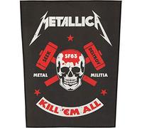 Metallica Metal Militia Back Patch Black 29x36cm