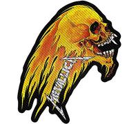 Metallica Patch Flaming Skull Band Logo Official Woven sew on One Size