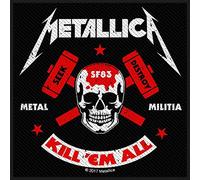 Metallica Patch Kill em All Metal Militia Band Logo Official Woven sew on