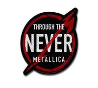 Metallica Patch Through The Never band Logo Official Black Cut Out 10 cm One Size
