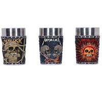 Metallica Shot Glasses Set 3 Nemesis Now Tequila Vodka Shots Box 8.5cm