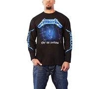 Metallica T Shirt Ride The Lightning Band Logo Official Mens Black Long Sleeve M