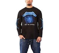 Metallica T Shirt Ride The Lightning Band Logo Official Mens Black Long Sleeve L