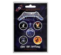 Metallica Ride The Lightning Button Badge 5 Pack in Black metallica Black