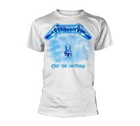 METALLICA - RIDE THE LIGHTNING (WHITE) WHITE T-Shirt, Front & Back Print XX-Larg
