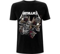 Metallica Skull Moth Men T-Shirt Black M, 100% Cotton, Regular