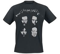 Metallica T Shirt 4 Faces Band Logo Official Mens Black XL