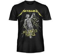 Metallica T-Shirt And Justice For All Official Rock T-Shirt Band Heavy Metal Unisex Adult Boy, And Justice For All, S