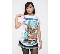 Metallica T Shirt Crash Course In Brain Surgery new Official Mens White All Over