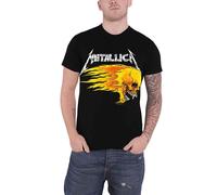 Metallica T Shirt Flaming Skull Tour 94 Band Logo new Official Mens Black