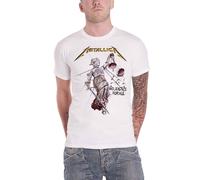Metallica T Shirt Justice for all Band Logo new Official Mens White L