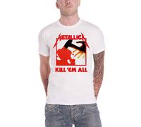 Metallica T Shirt Kill Em All Band Logo new Official Mens White L