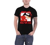 Metallica T Shirt Kill Em All Tracks Band Logo Official Mens Black S
