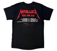Metallica T Shirt Kill Em All Tracks Band Logo Official Mens Black XL