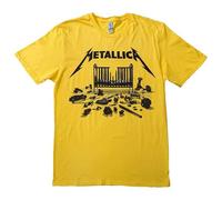 Metallica T Shirt M72 Seasons Simplified Cover Official Unisex Yellow S