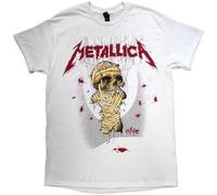 Metallica T Shirt One Landmine Band Logo Official Mens White XXL