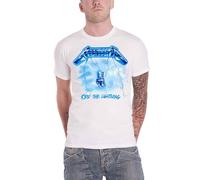 Metallica Ride The Lighting Men T-Shirt White XL, 100% Cotton, Regular