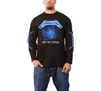 Metallica T Shirt Ride The Lightning Band Logo Official Mens Black Long Sleeve S
