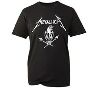 Metallica T-Shirt Ride The Lightning Heavy Metal Tee Men's Fan Tee Retro Rude Music Concert Graphics Kids Adults Unisex Top (Black, S)