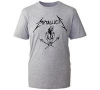 Metallica T-Shirt Ride The Lightning Heavy Metal Tee Men's Fan Tee Retro Rude Music Concert Graphics Kids Adults Unisex Top (HeatherGrey, L Years)