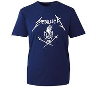 Metallica T-Shirt Ride The Lightning Heavy Metal Tee Men's Fan Tee Retro Rude Music Concert Graphics Kids Adults Unisex Top (Navy, 7 Years)