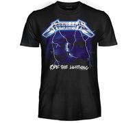 Metallica T-Shirt Ride The Lightning. Official Rock T-Shirt. Band Heavy Metal. Unisex Adult Boy Jersey, Ride The Lightning, XL