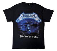 Metallica T Shirt Ride The Lightning Tracks Band Logo new Official Mens Black