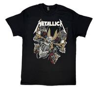 Metallica T Shirt Skull Moth Band Logo new Official Mens Black
