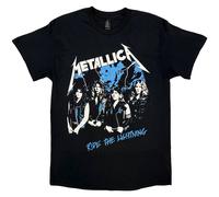 Metallica T Shirt Vintage Ride The Lightning Band Logo Official Mens Black XXL