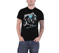 Metallica T Shirt Vintage Ride The Lightning Band Logo Official Mens Black XL