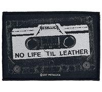 Metallica Patch - No Life 'Til Leather - Woven Sew-On 10x7 cm Black/Grey/White One size