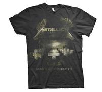 Metallica Men's Master of Puppets Distressed BL_TS: M T-Shirt, Black (Black Black), Medium (Size:Medium)