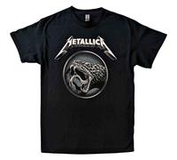 (S, Black) Metallica Black Album Poster T Shirt