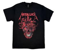 Metallica Heart Skull Men T-Shirt Black S, 100% Cotton, Regular