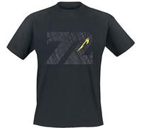 Metallica Unisex T-Shirt: 72 Seasons Charred Logo (Back Print) (Large)
