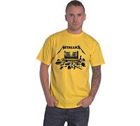 Metallica T Shirt M72 Seasons Simplified Cover Official Unisex Yellow M