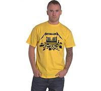 Metallica T Shirt M72 Seasons Simplified Cover Official Unisex Yellow S