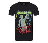 Metallica Men's Justice for All (Original) BL_TS:2XL T-Shirt, Black (Black Black), XX (Size:XX-Large)